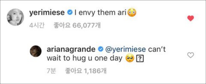 Yeri Red Velvet Kena Julid Gara-Gara Komentari Foto Ariana Grande dan BTS 2