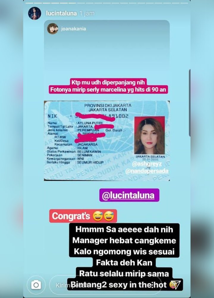 Lucinta Luna Pamer Nama dan Jenis Kelamin di KTP Baru, Wajah Mirip ...