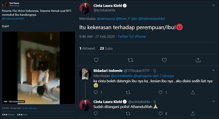 Cinta Laura Ikut Kecam Peserta \'The Voice Indonesia\' 2019 yang Pukuli Ibu Kandungnya