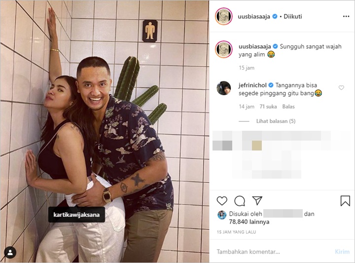 pose instagramable cowok Pose Nakal Uus Bareng Istri Tercinta Tuai Beragam 