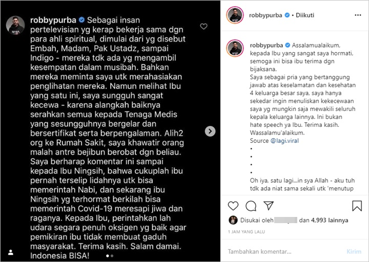 APA Bedanya Haid Dan Flek Pesan Menohok Robby Purba Untuk Ningsih Tinampih Yang 