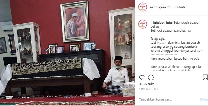 Potret Pilu Jokowi Usai Ibunda Tutup Usia