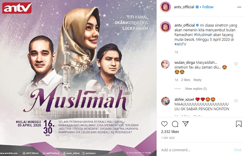 Dulu Di Indosiar, Kini Sinetron \'Muslimah\' Siap Bikin Nostalgia Dengan Kembali Tayang Di ANTV