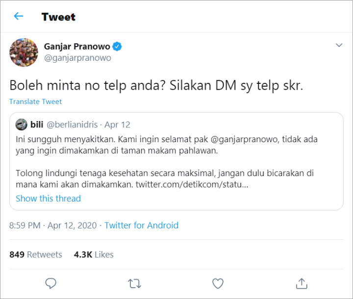 Ganjar Pranowo Tanggapi Protes Dokter Soal Siapkan TMP Bagi Tenaga Medis yang Gugur Akibat Corona