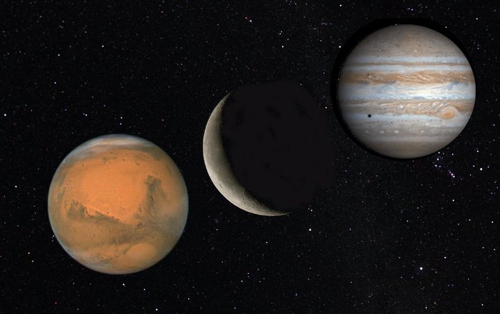 Warga RI Bisa Tonton Fenomena Kedekatan Bulan Dengan Mars Dan Jupiter Malam Ini, Bagaimana Caranya?