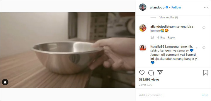 Buka Kolom Komentar Instagram Setelah 3 Tahun, Aliando Sukses Bikin Heboh