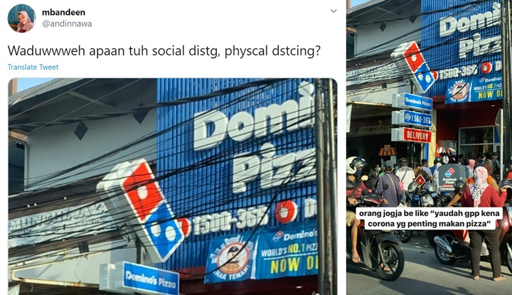 \'Promo Hunter\' Penuhi Domino Pizza Jogja Abaikan PSBB, Jadi McD Sarinah Jilid 2?
