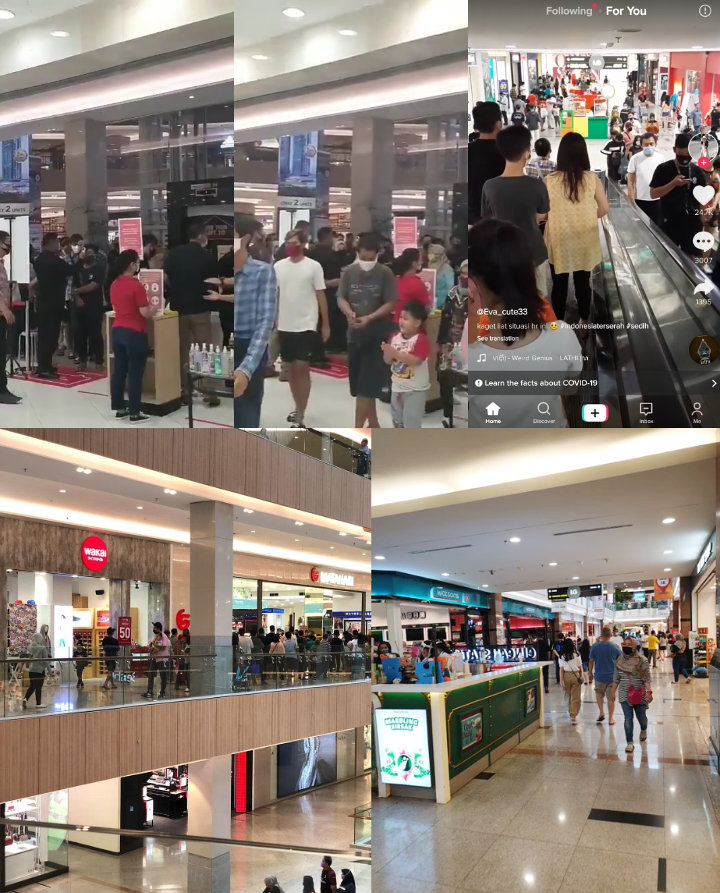 Kerumunan Pengunjung Pakuwon Mall Surabaya