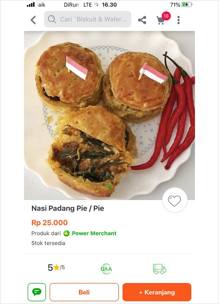 Viral Nasi Padang Dalam Bentuk Pie, Netizen Indonesia \'Menangis\'
