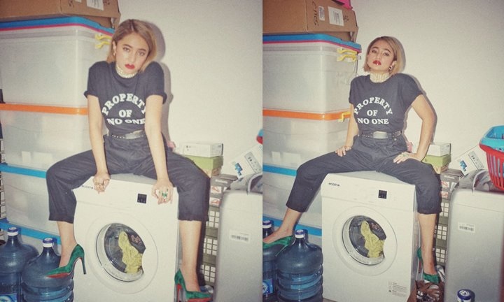 Pamer Foto Nongkrong di Atas Mesin Cuci, Marshanda Bikin Netizen Bingung