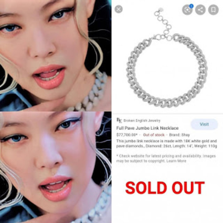Kalung Rantai 1,1 Miliar Jennie BLACKPINK Ludes Terjual, Netizen Syok Berat