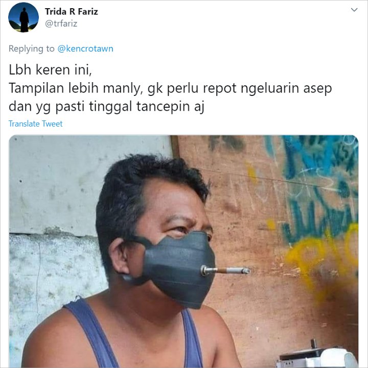 Viral Masker Khusus Perokok, Tuai Beragam Komentar Netizen