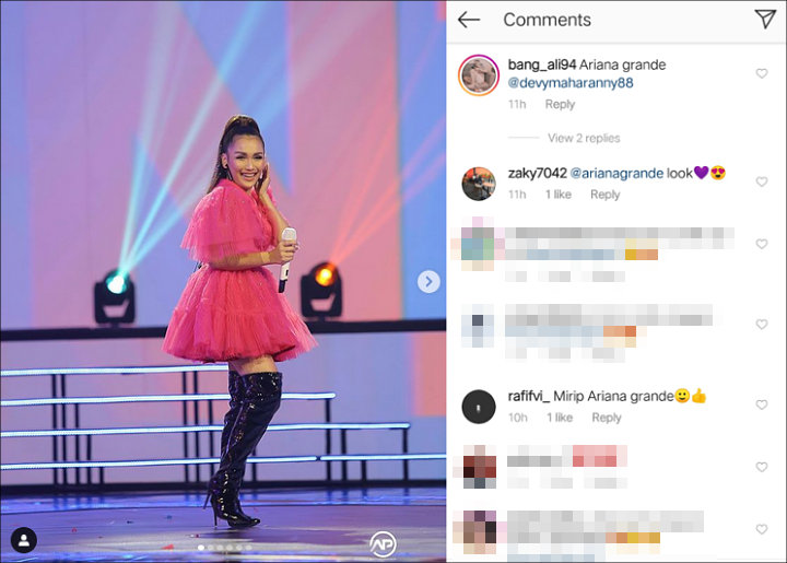 Ayu Ting Ting Pakai Dress Pink Terang Hingga Sepatu Boots, Netter Kompak Sebut Ariana Grande