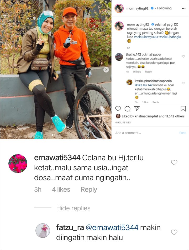  Celana  Ketat Ibunda Ayu Ting Ting Saat Gowes Jadi 