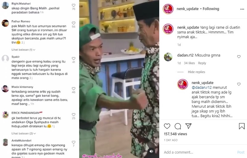Ajak Interaksi Malih Pelawak Senior, Ade Londok Dinilai Tak Sopan Hingga Banjir Kritikan