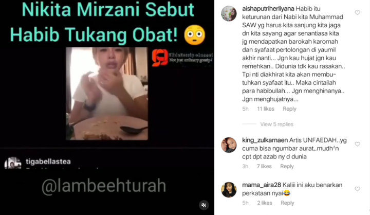 Heboh Nikita Mirzani Diduga Ledek Habib Rizieq Tukang Obat Tuai Kecaman Fans Sang Ulama