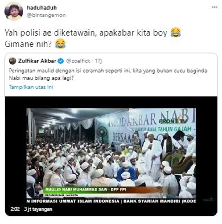 Bintang Emon Trending Twitter Soroti Ceramah Habib Rizieq Chef Arnold Ajak Perang Nama