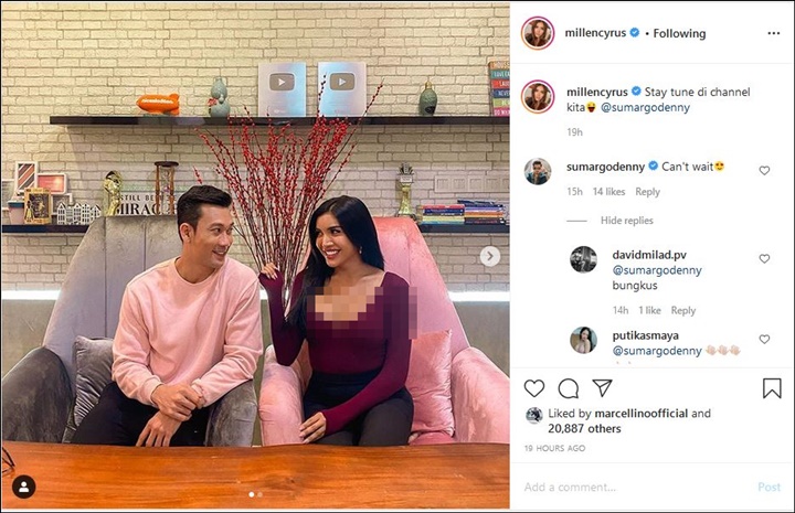 Heboh Denny Sumargo dan Millendaru Foto Uwu Bertema Pink