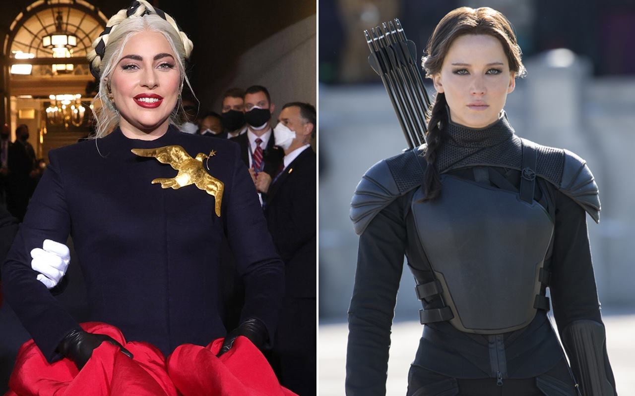 Inilah Persamaan Bros Merpati Lady Gaga dan Pin Mockingjay Katniss Everdeen 'The Hunger Games'