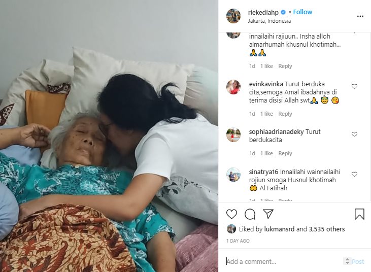 Rieke Diah Pitaloka Bawa Kabar Duka Meninggalnya Sang Nenek