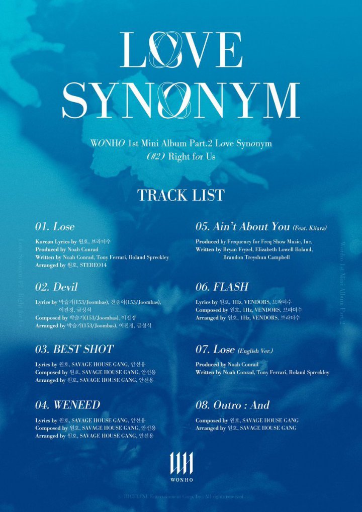 Wonho Rilis Tracklist Album Comeback \'Love Synonym Pt. 2\', Gandeng Penyanyi AS Ini Untuk Kolaborasi