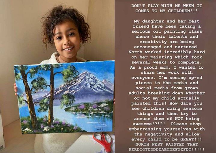 Terlalu Bagus, Kim Kardhasian Ngamuk Lukisan Anaknya Dituduh Bukan Buatan Sendiri