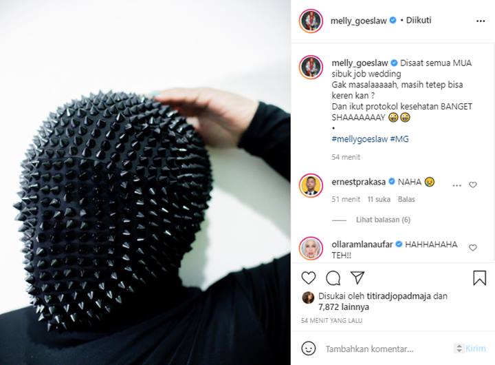 Melly Goeslaw Hibur Olla Ramlan DKK Dengan Pakai Face Shield Inovatif, Seperti Apa?