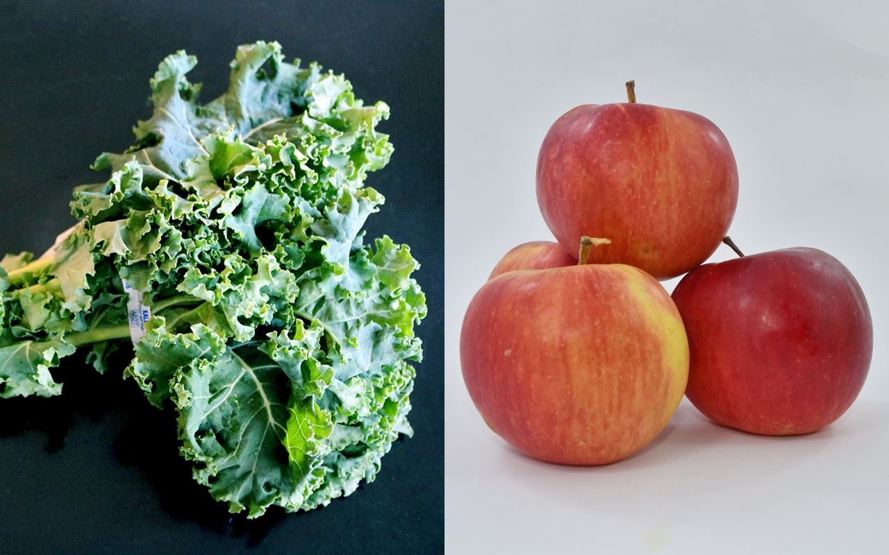 Kale dan Apel untuk Asupan Vitamin A, C, dan K