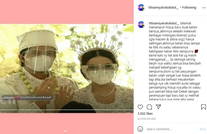 Aurel Hermansyah dan Atta Menikah-Ramalan Titisan Ratu Kidul