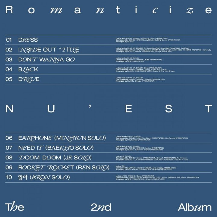 NU\'EST Rilis Tracklist Untuk Album Comeback \'Romanticize\', Tiap Member Punya Lagu Solo