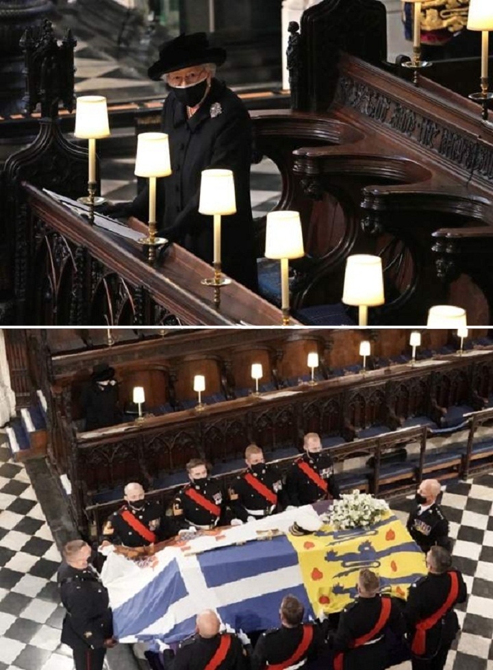 Duka Ratu Elizabeth di Pemakaman Pangeran Philip: Duduk Menyendiri di Pojok