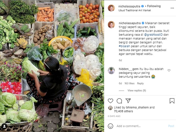 Nicholas Saputra Trending dan Viral, Unggahan Ibu Penjual Sayur Ikut Disorot