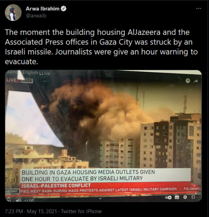 Kantor Berita Associated Press dan Al Jazeera Hancur Dihantam Rudal Israel
