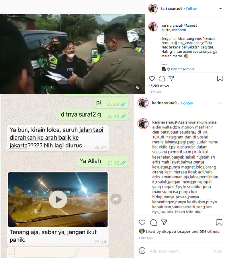Reaksi Epy Kusnandar Saat Dicekat Polisi, Istri Adipati Dolken Jawab Sindiran Netizen - Topik Pagi