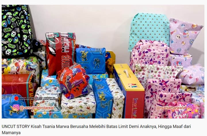 Ngenes, Tsania Marwa Kumpulkan Hadiah Ultah untuk Anak Selama 4 Tahun