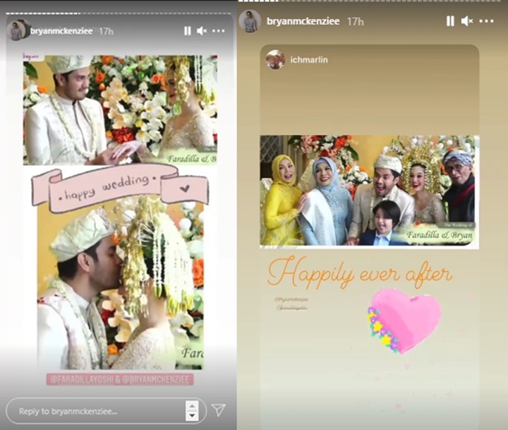 Ciuman Pertama Faradilla Yoshi Dan Bryan Mckenzie Usai Resmi Nikah Reaksi Putra Tiri Bikin Baper