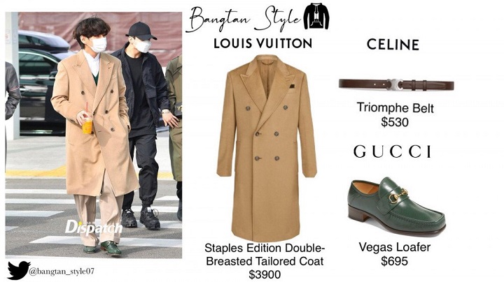 Daya Jual V BTS, Mantel Louis Vuitton Warna Krem yang Digunakannya saat di  Bandara Langsung Sold Out - TribunStyle.com
