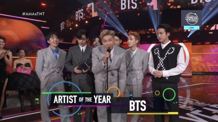 Ama 2021 Bts Cetak Sejarah Jadi Artis Asia Pertama Menang Artist Of