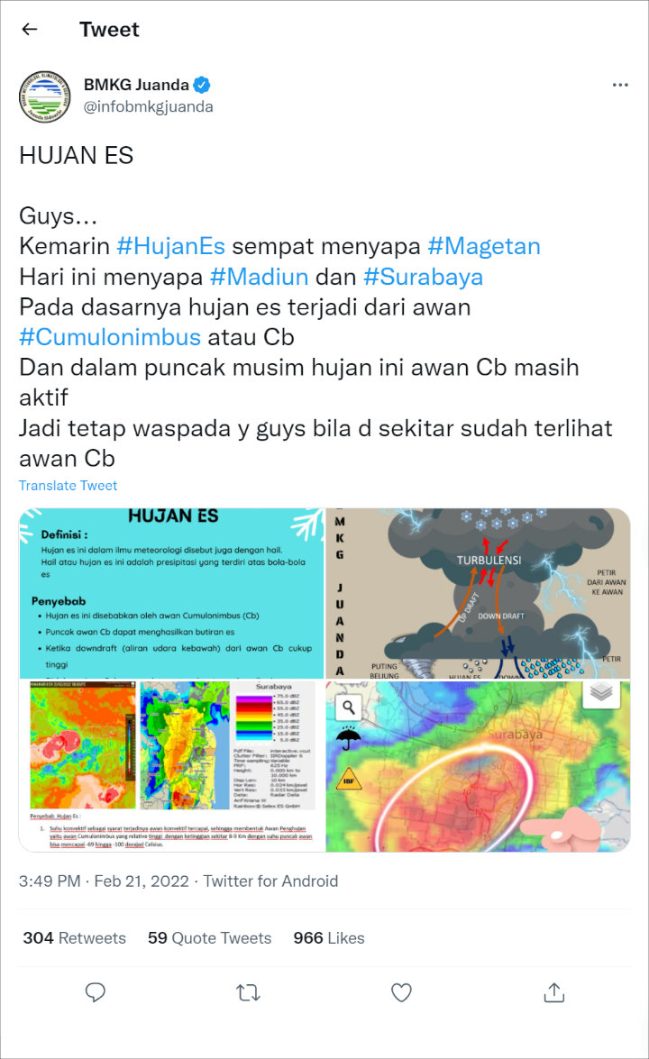 Hujan Es Tak Hanya Terjadi Di Surabaya, BMKG Beri Penjelasan Hingga ...