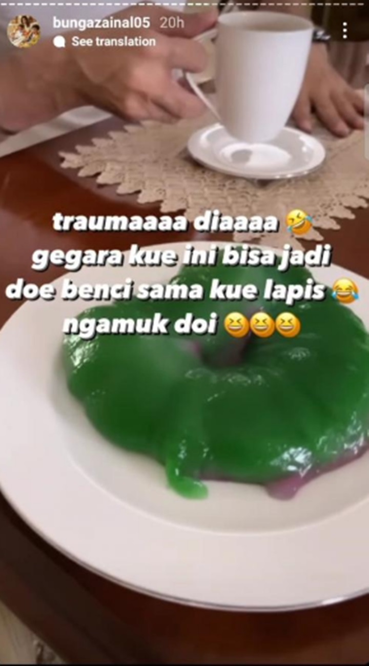 Bunga Zainal Gagal Bikin Kue Lapis, Reaksi Suami Bikin Ngakak