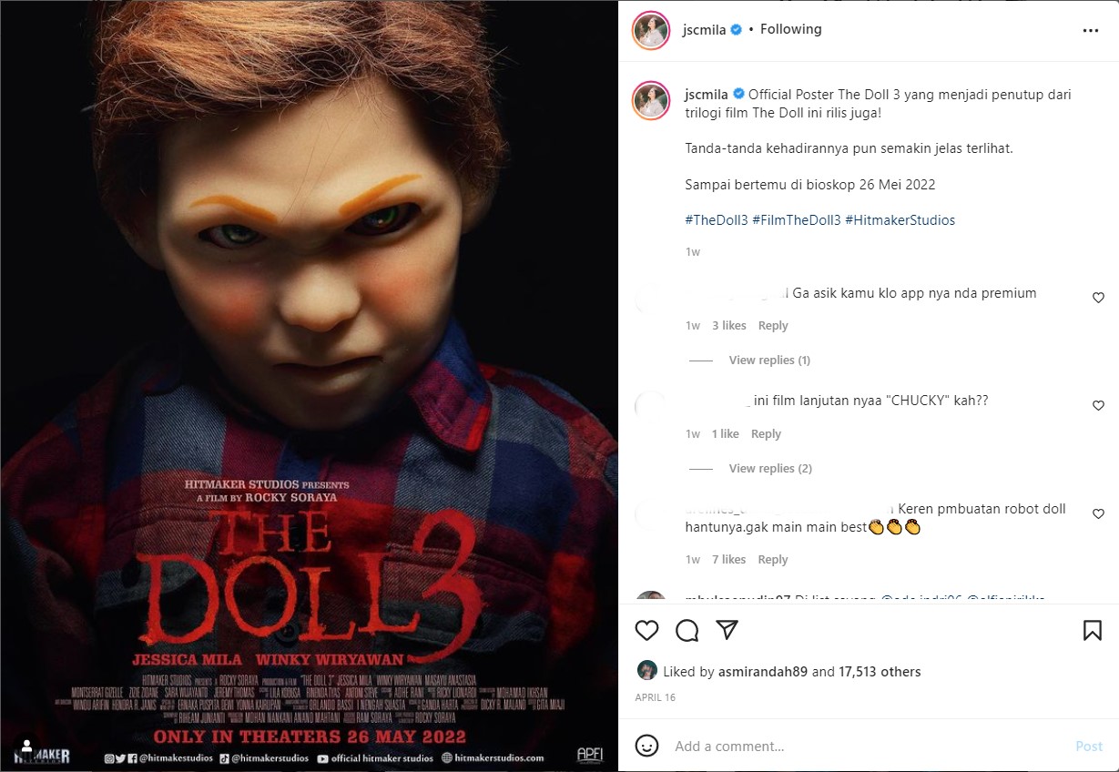 Jessica Mila Alami Cedera Saat Syuting Film \'The Doll 3\', Ungkap Kondisi Kakinya