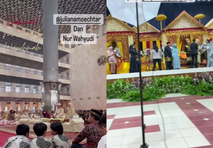 Suasana pernikahan di masjid istiqlal