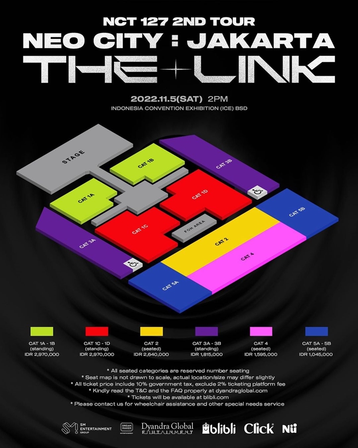 Pricelist Tiket Konser NCT 127 'The Link' di Jakarta Dirilis, Mulai