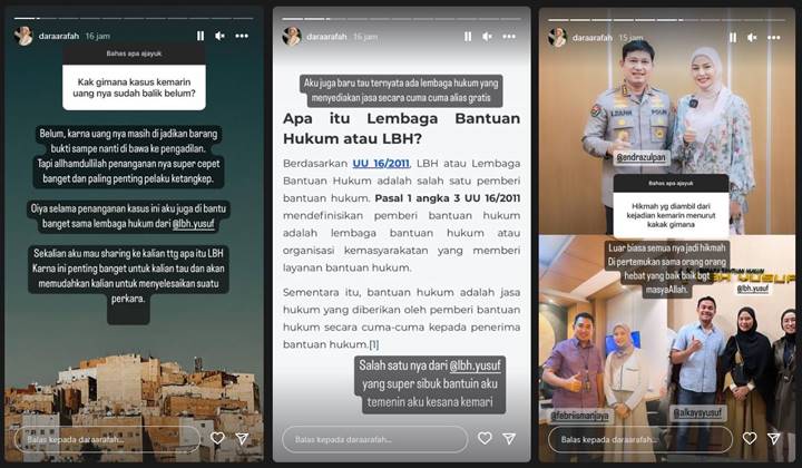 Eks ART Sudah Tertangkap, Dara Arafah Ungkap Nasib Uang Ratusan Juta yang Sempat Digondol