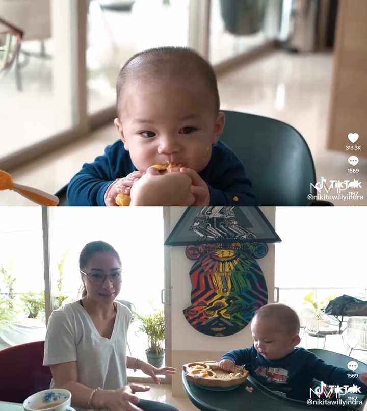 Nikita Willy Bereaksi Saat Baby Izz Terciduk Buang-buang Makanan