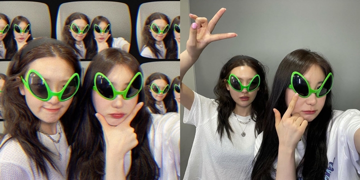 Kompakan Pakai Kacamata Bareng Seulgi Red Velvet