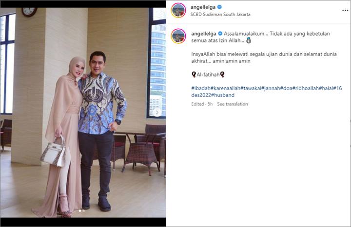 Angel Lelga Singgung Soal Suami di Foto Bareng Pria Tampan Berwibawa, Dipuji Cocok