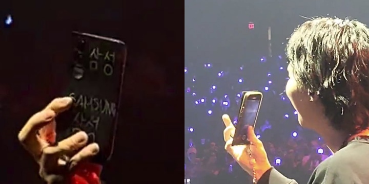 No iPhone, Suga BTS Ketawa Lihat ARMY Pakai Tempelan Samsung di Konser
