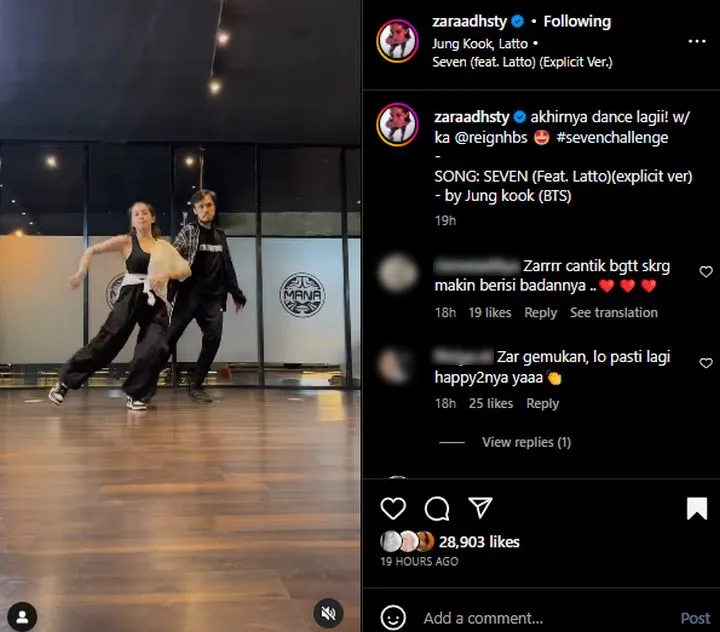 Adhisty Zara Dance Cover Seven Jungkook BTS