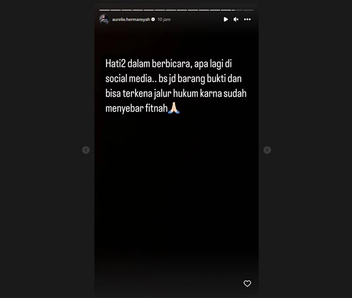 Aurel Hermansyah Mendadak Bagikan Sebuah Peringatan Keras